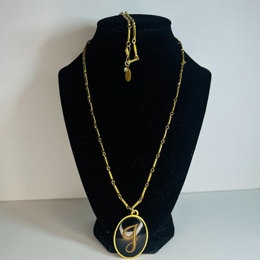 Vintage Letter "J" Pendant Necklace by Maximal Art